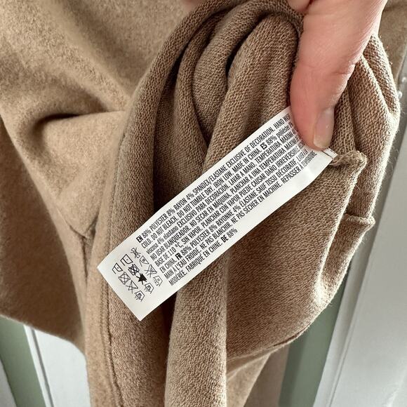 Pomander Place Tuckernuck Puff Pearl Sleeve Sweater Small Tan - Picture 5 of 6